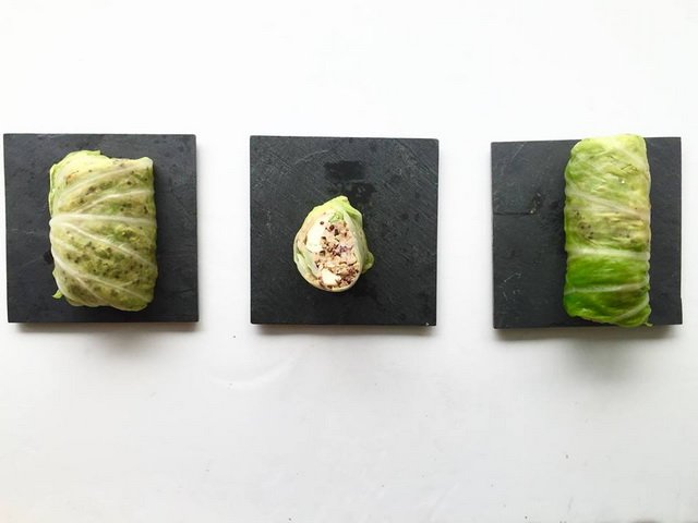 组合料理：鸡肉炒饭高丽菜卷